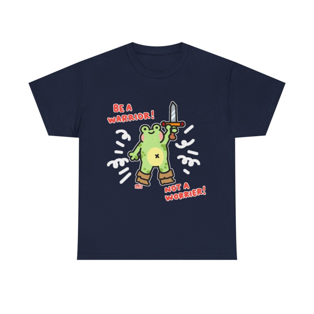 T-Shirt: Be A Warrior Frog With Sword Graphic