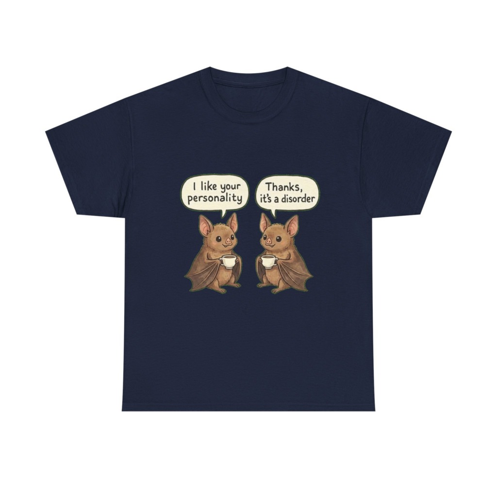 Personality Disorder Bat Coffee Graphic T-Shirt