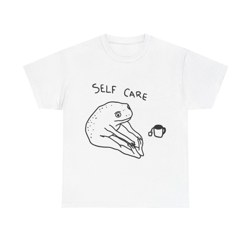 Self Care Frog & Tea Graphic T-Shirt
