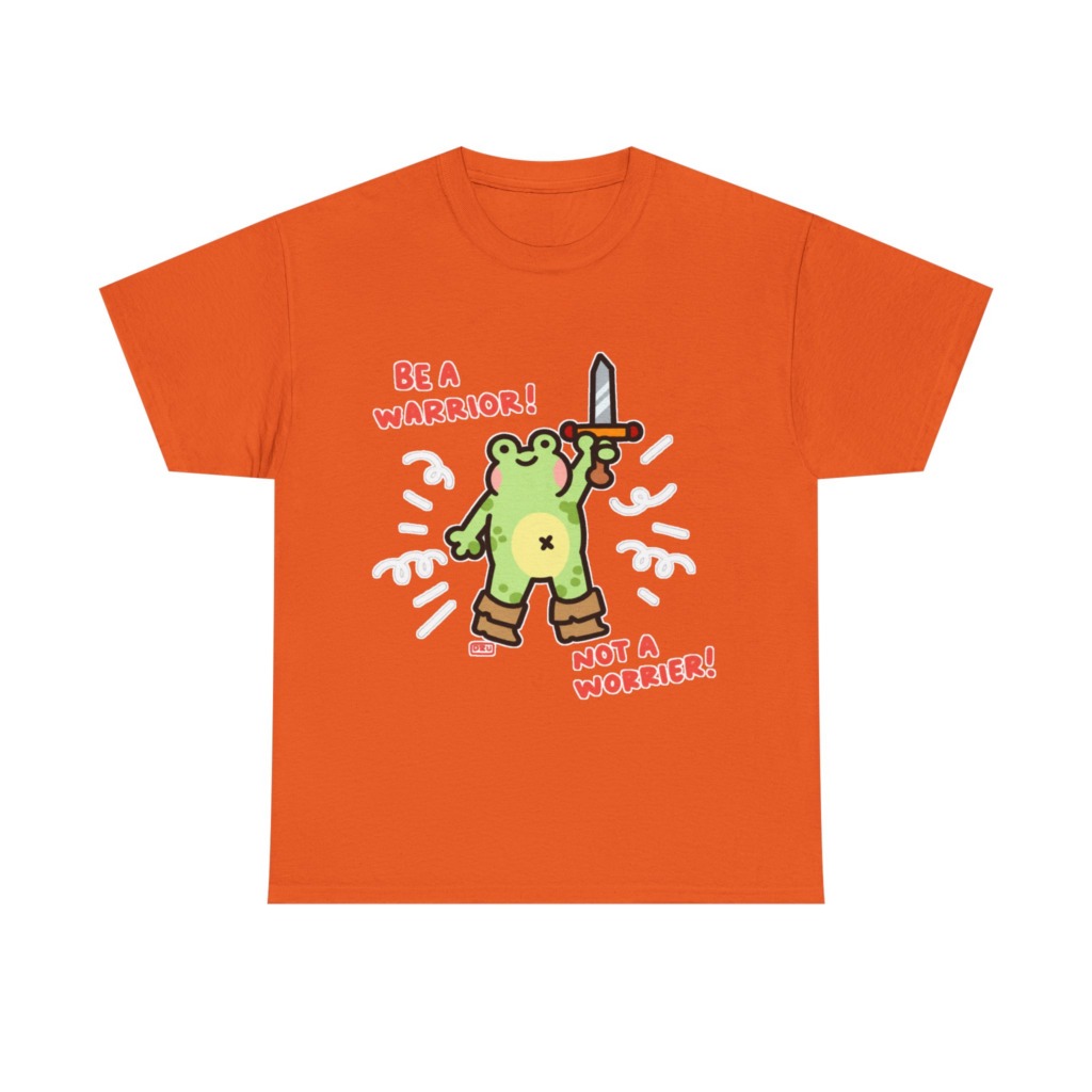 T-Shirt: Be A Warrior Frog With Sword Graphic