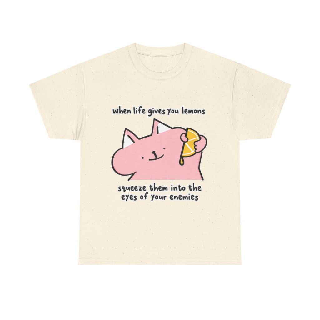 When Life Gives You Lemons Cat Graphic Tee