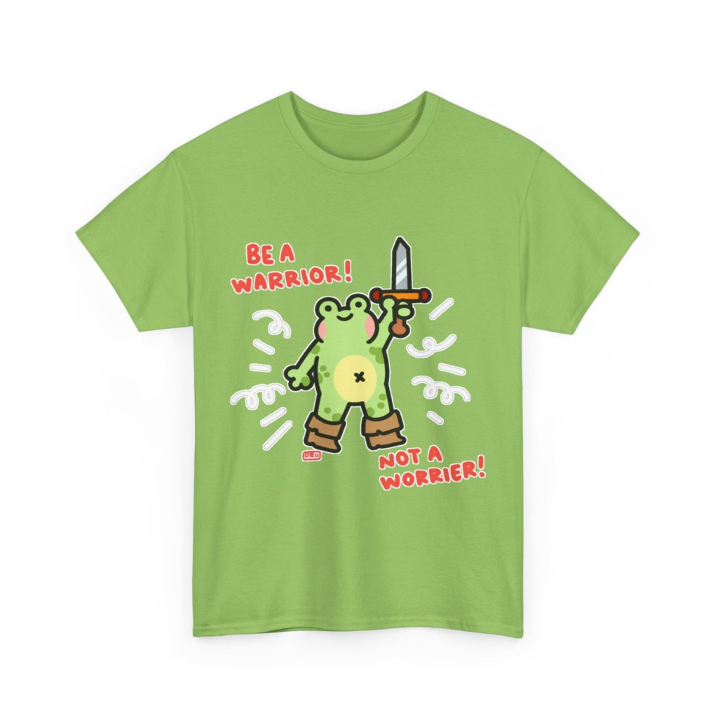 T-Shirt: Be A Warrior Frog With Sword Graphic