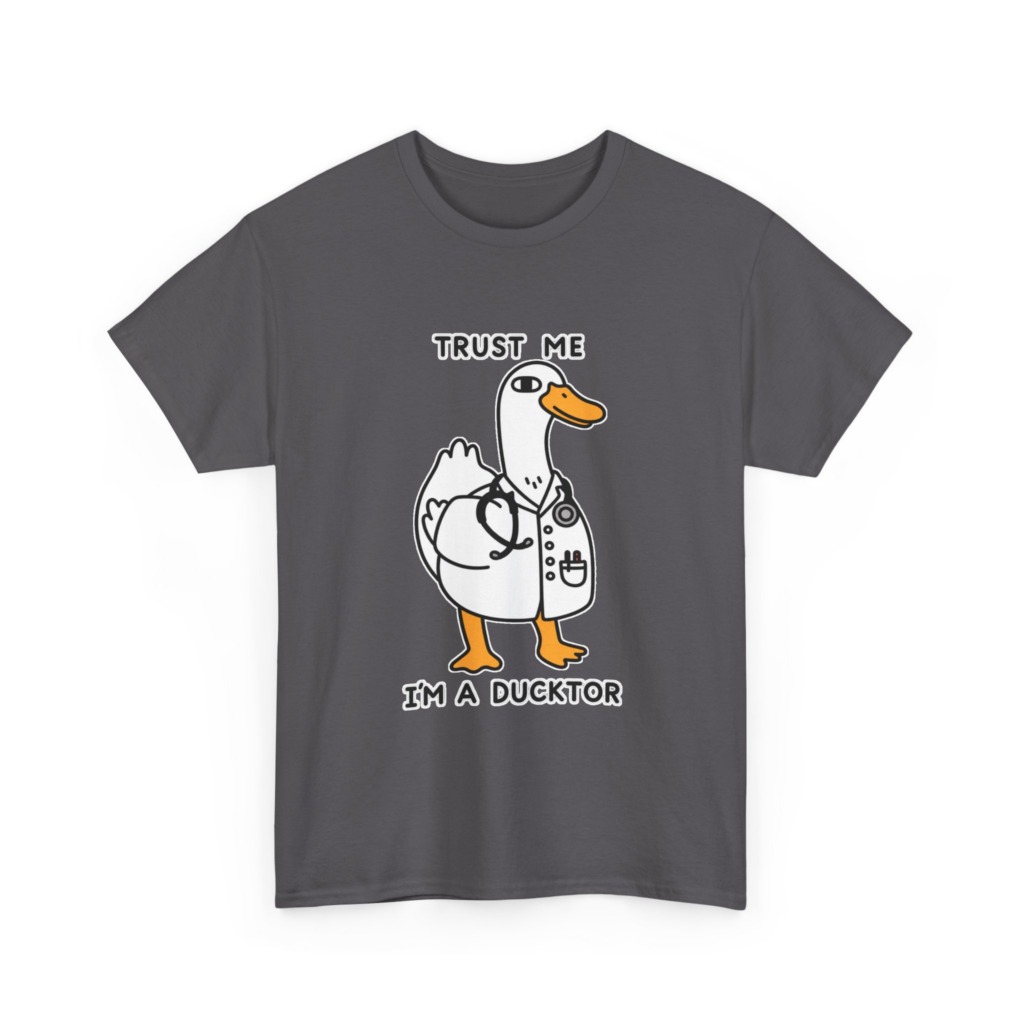 T-shirt with Doctor Duck 'Trust Me, I'm a Ducktor' Print