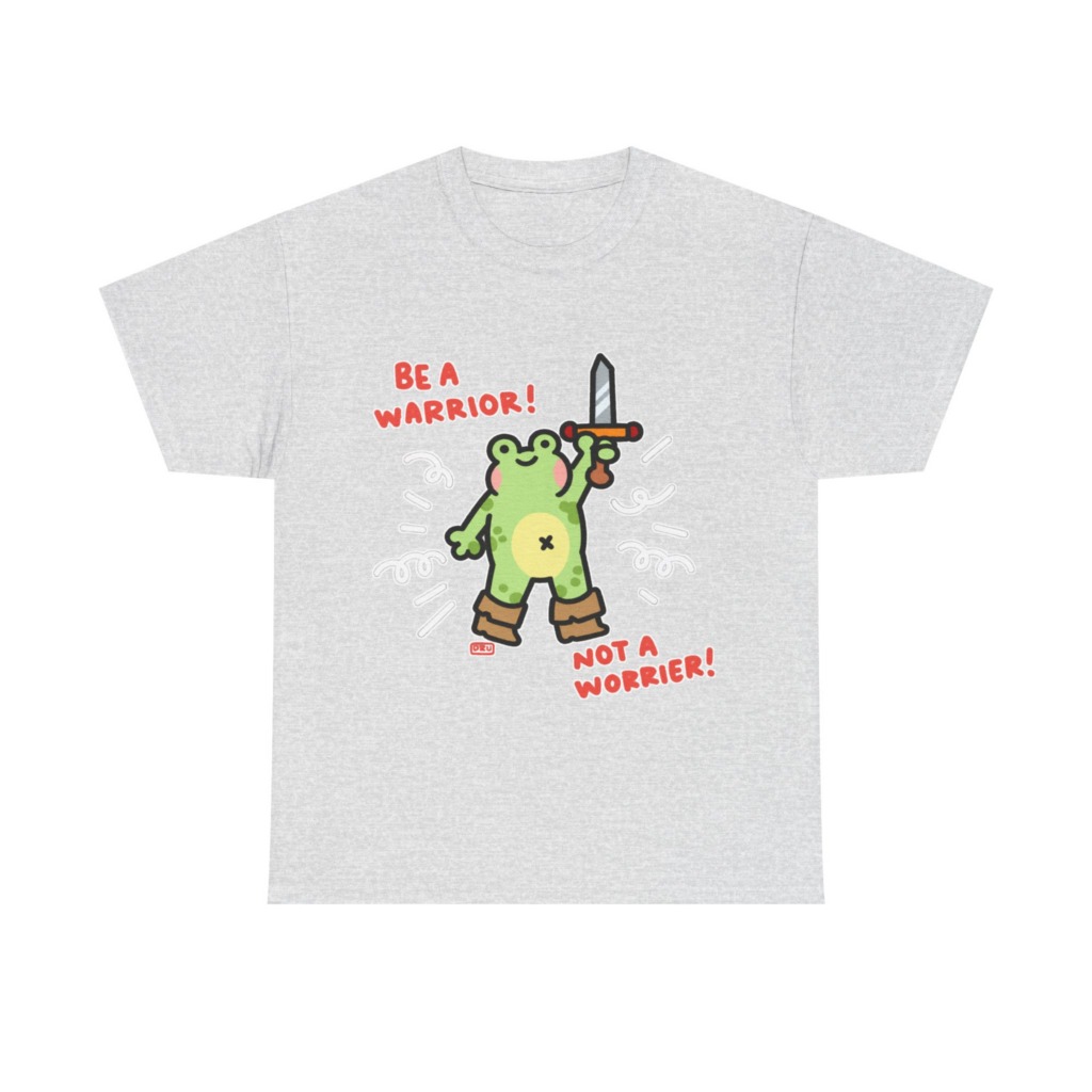 T-Shirt: Be A Warrior Frog With Sword Graphic