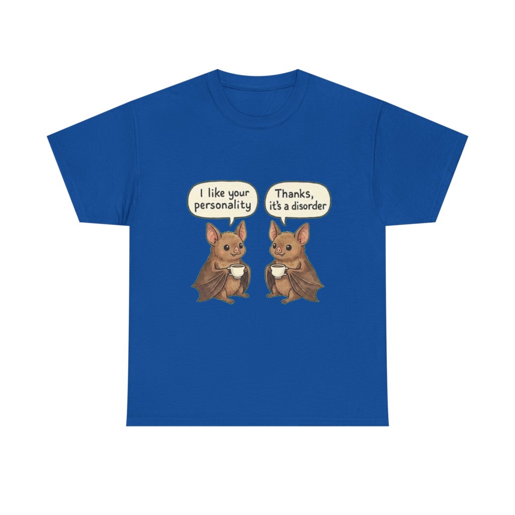 T-Shirt: Cute Bats & 'It's a Disorder' Coffee Graphic