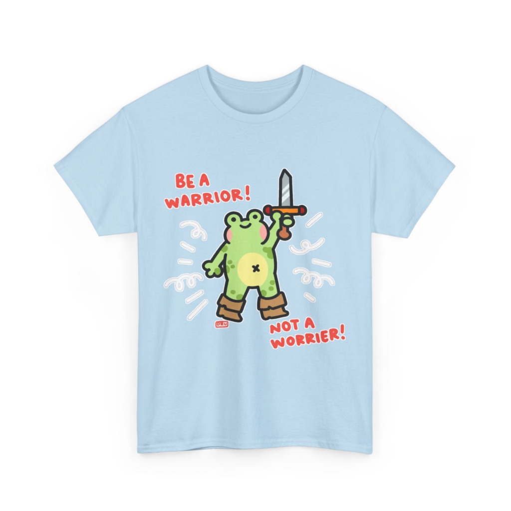 T-Shirt: Be A Warrior Frog With Sword Graphic