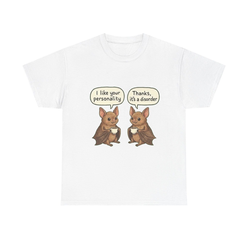 Personality Disorder Bat Coffee Graphic T-Shirt