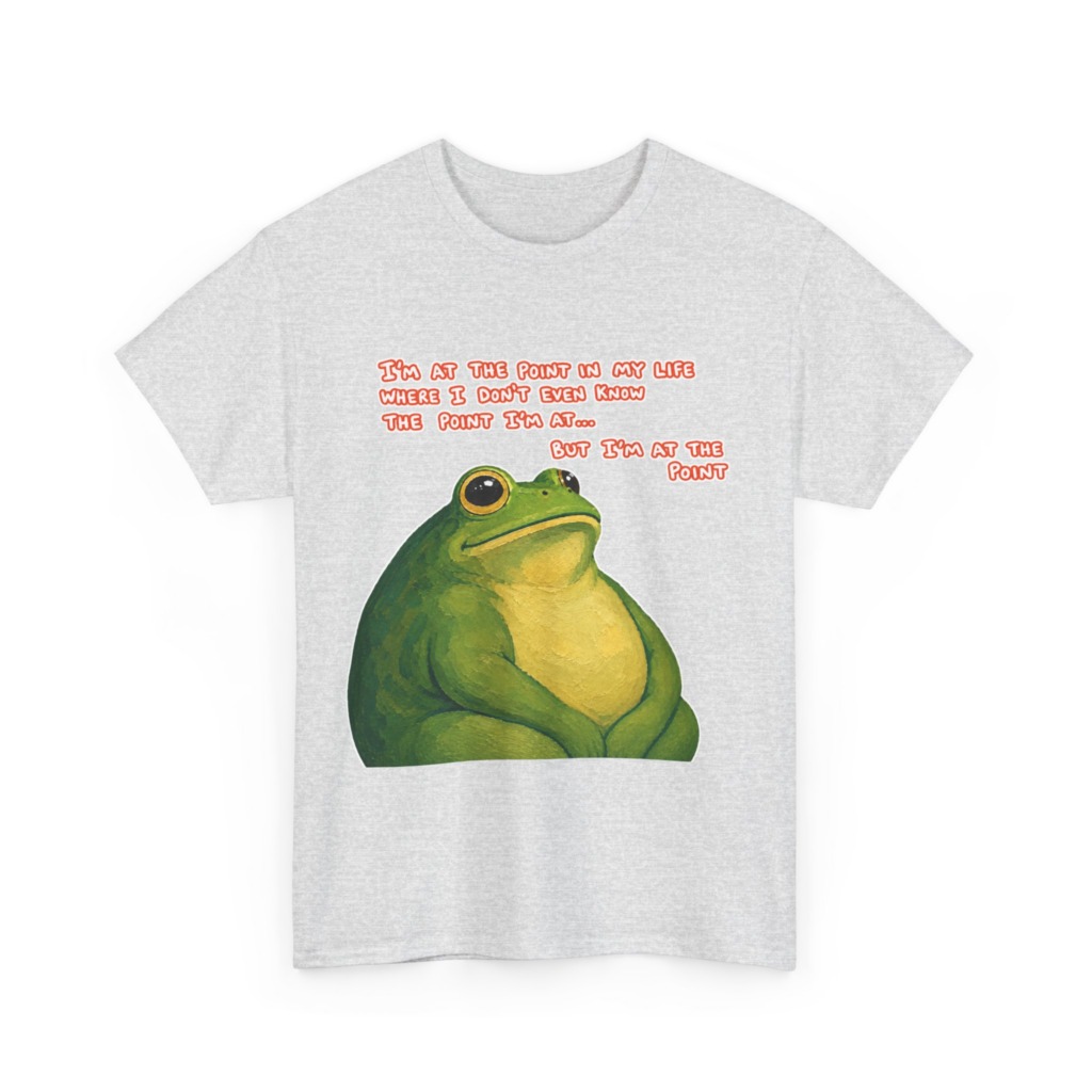 Graphic T-Shirt with Humorous 'I'm At The Point' Frog
