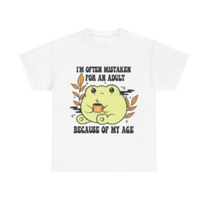 Graphic Tee: 'Mistaken for Adult, I'm Baby' Frog Design