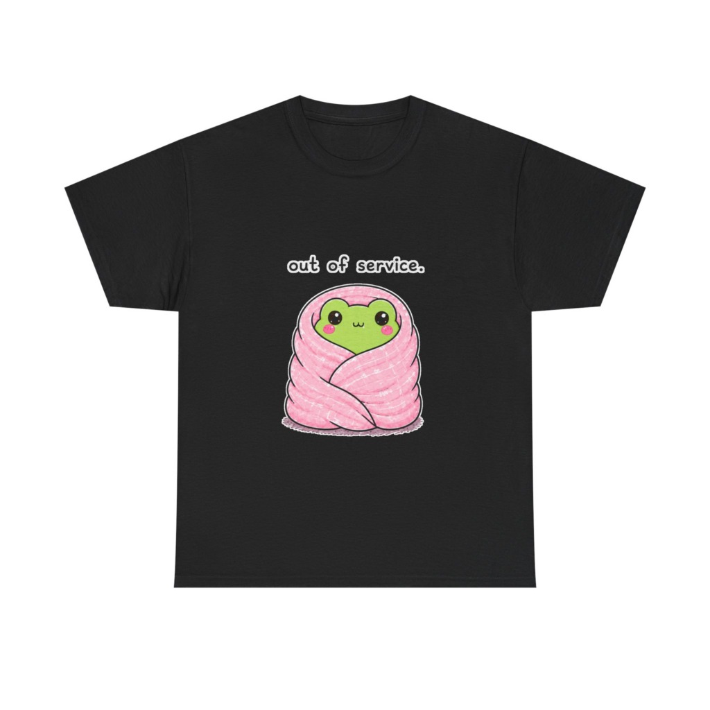 Kawaii Frog 'Out of Service' Graphic Tee