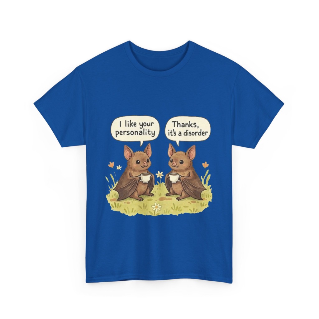 T-Shirt: Funny Bats Personality Disorder Coffee Dialogue