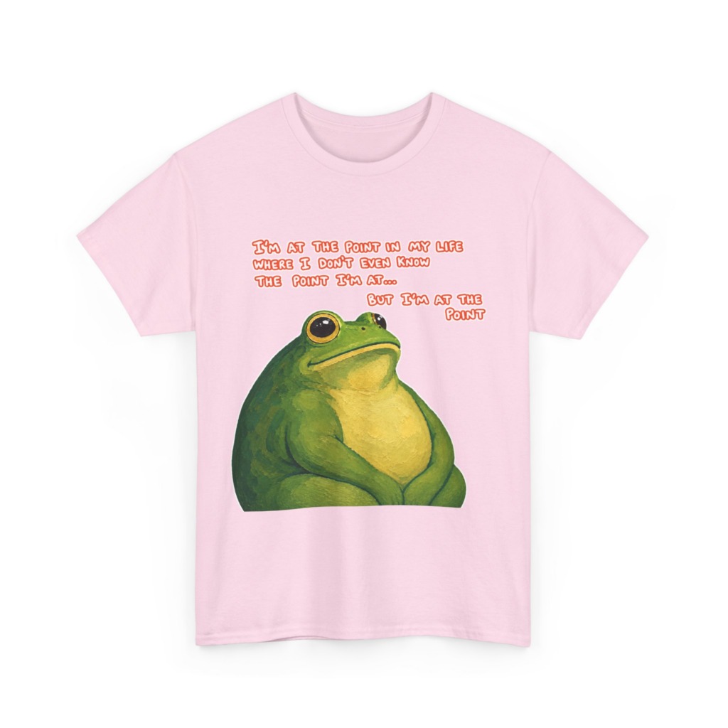 Graphic T-Shirt with Humorous 'I'm At The Point' Frog