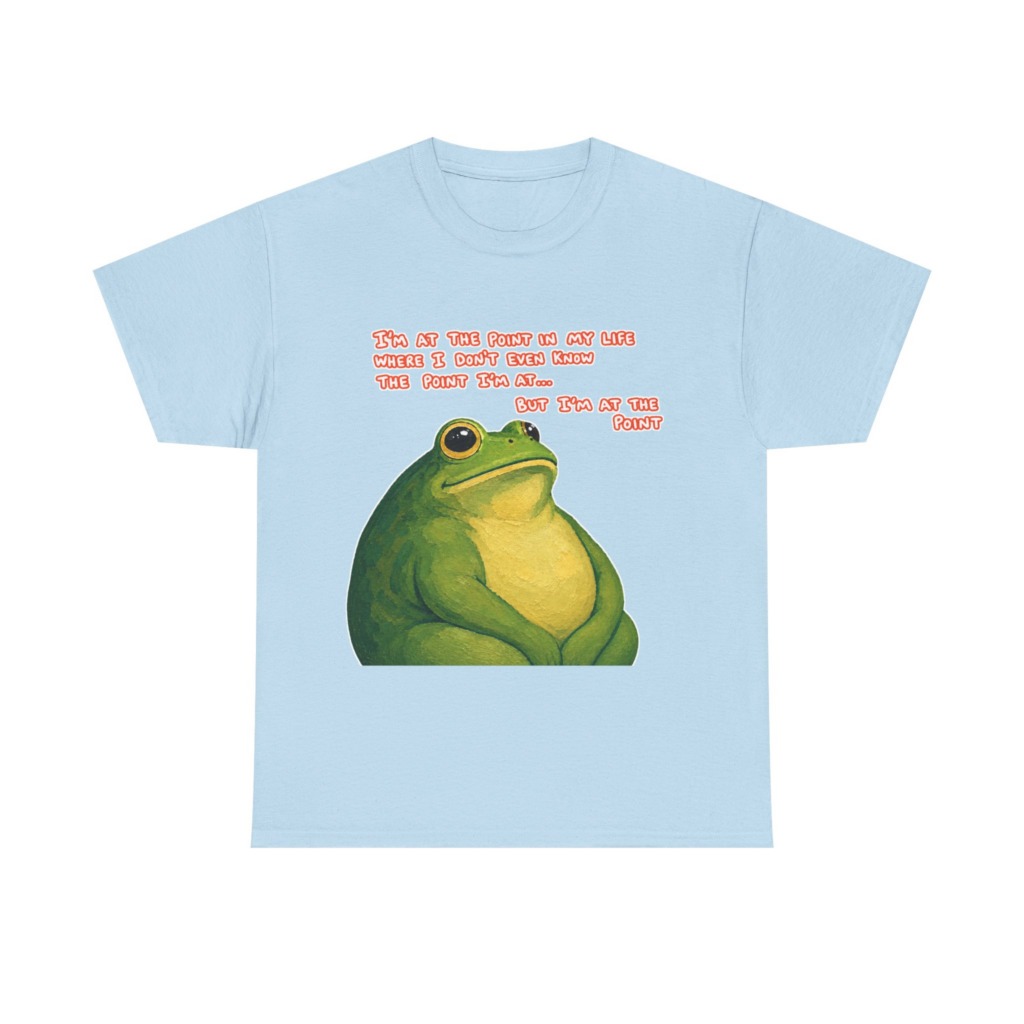 Graphic T-Shirt with Humorous 'I'm At The Point' Frog