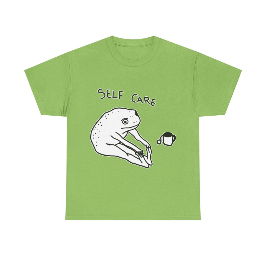 Self Care Frog & Tea Graphic T-Shirt