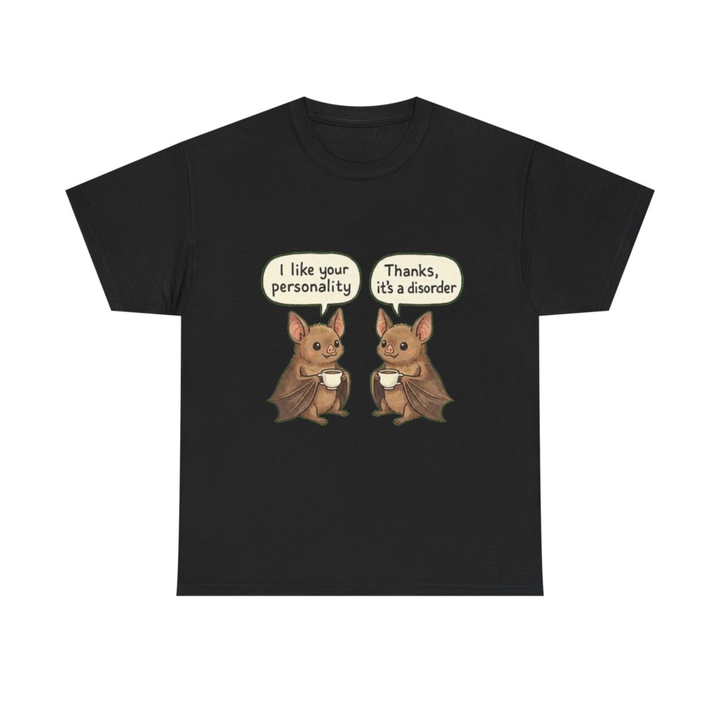 Personality Disorder Bat Coffee Graphic T-Shirt