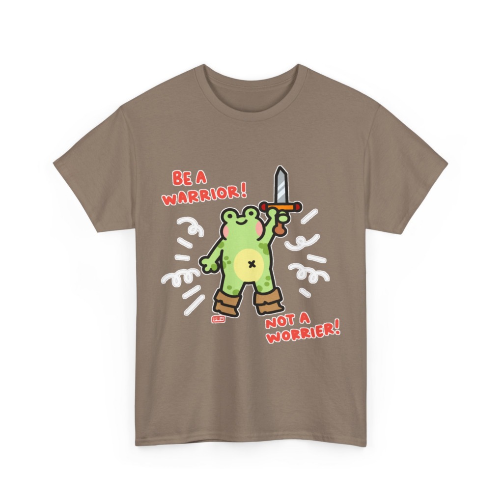 T-Shirt: Be A Warrior Frog With Sword Graphic