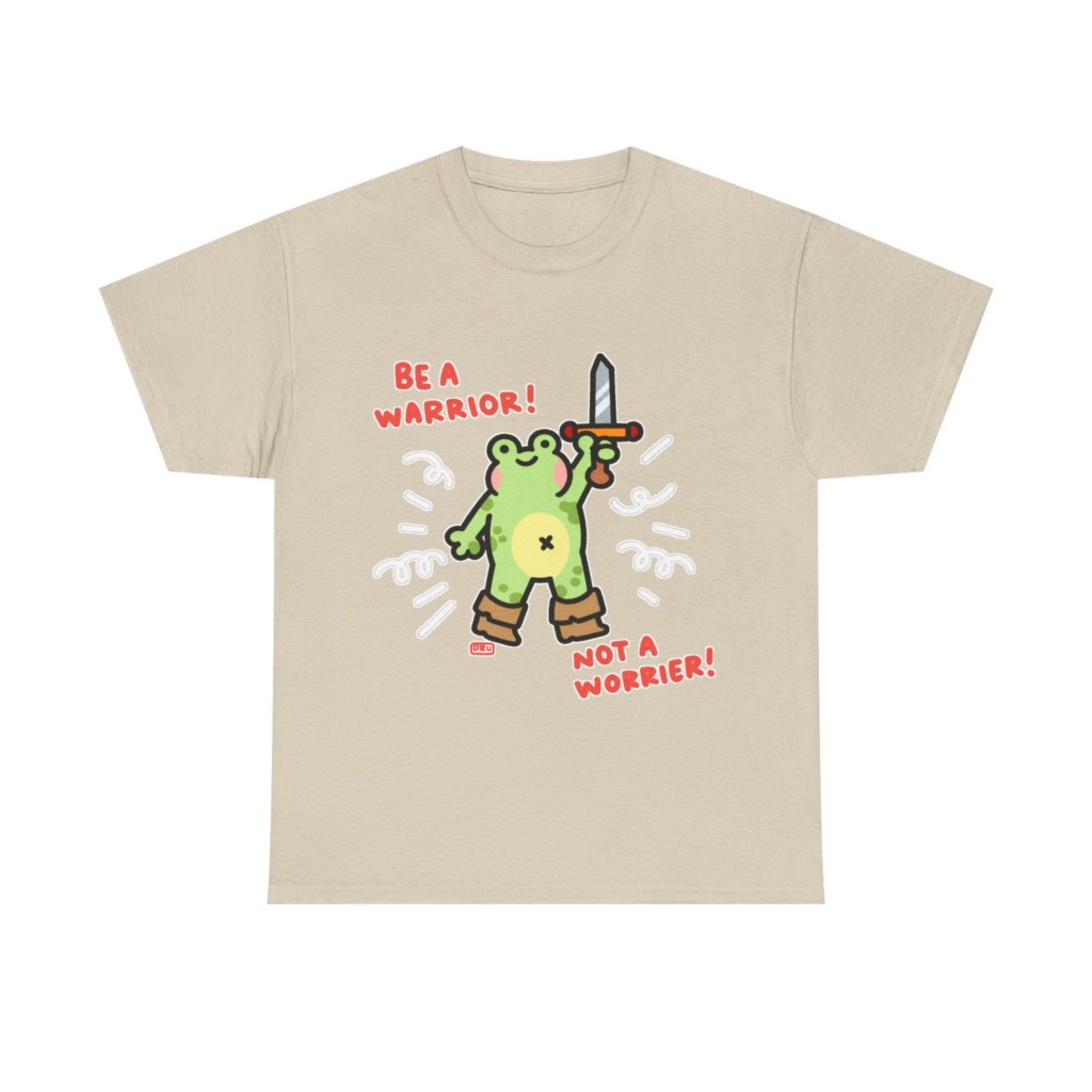 T-Shirt: Be A Warrior Frog With Sword Graphic