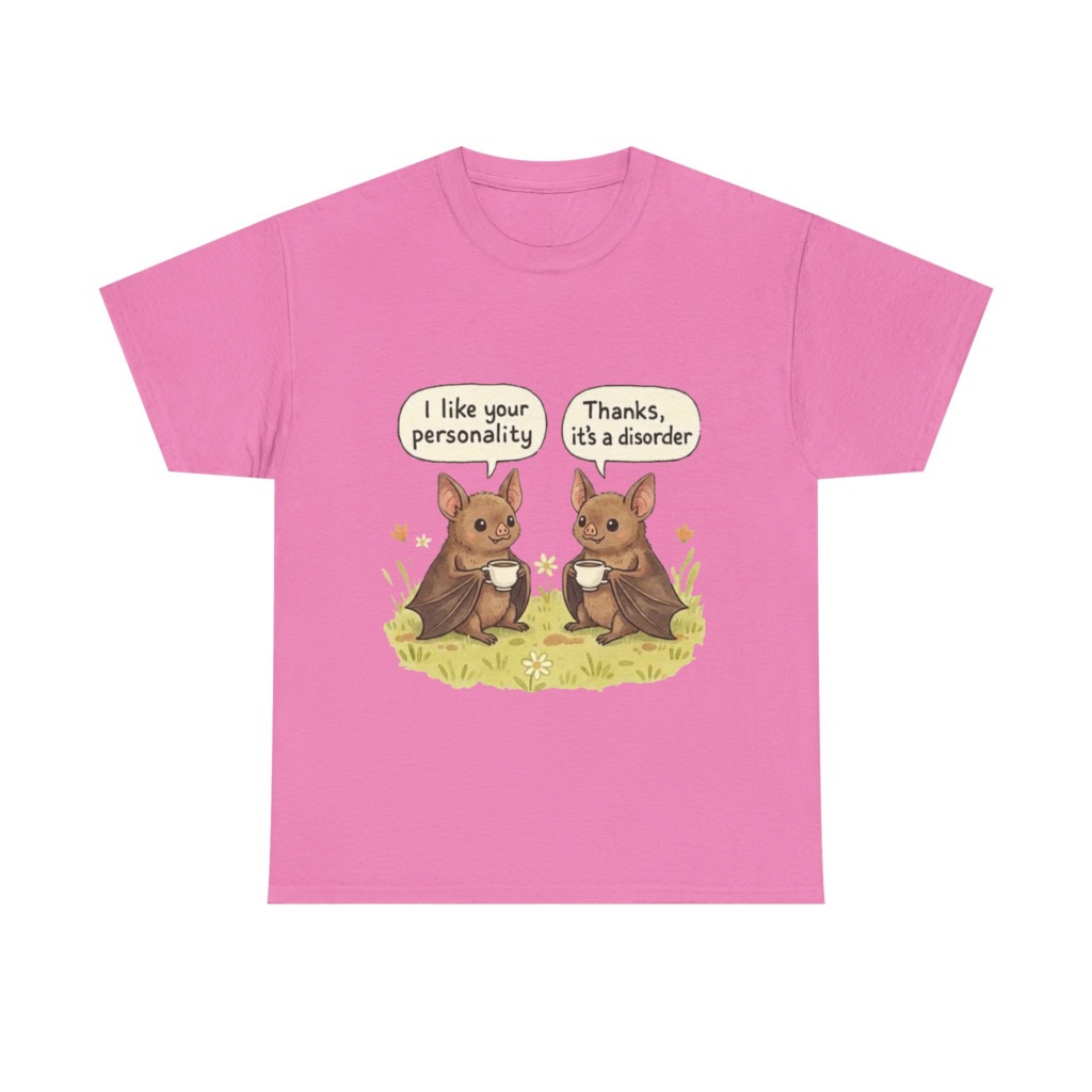 T-Shirt: Funny Bats Personality Disorder Coffee Dialogue