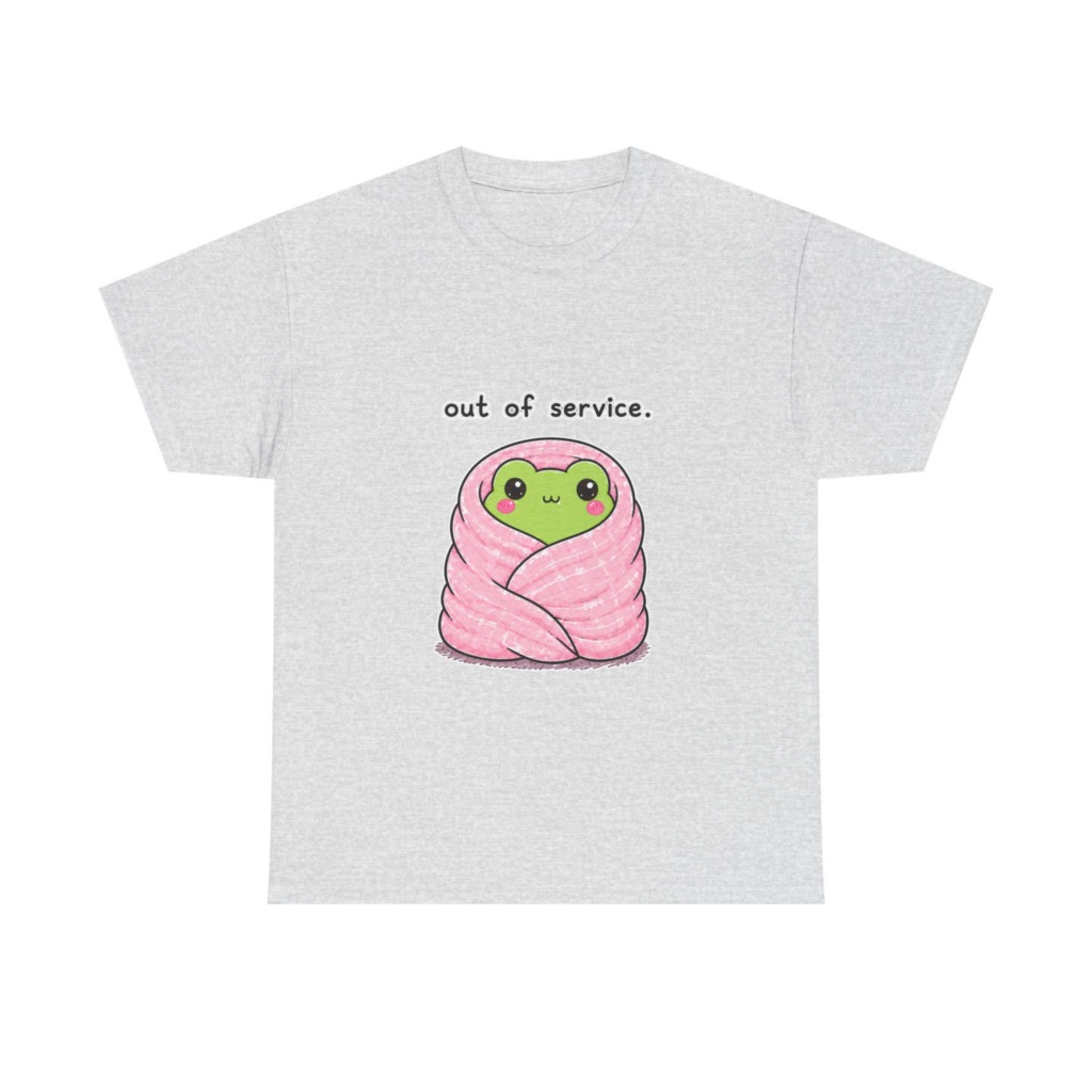 Kawaii Frog 'Out of Service' Graphic Tee
