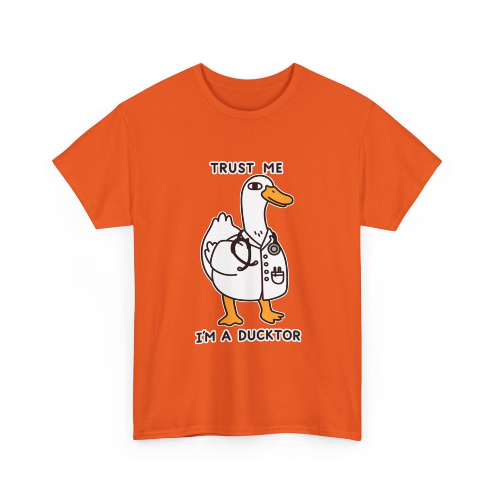 T-shirt with Doctor Duck 'Trust Me, I'm a Ducktor' Print