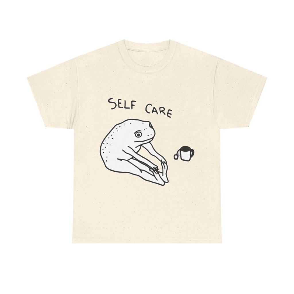 Self Care Frog & Tea Graphic T-Shirt
