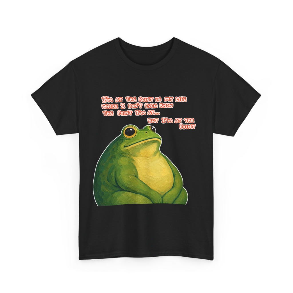 Graphic T-Shirt with Humorous 'I'm At The Point' Frog