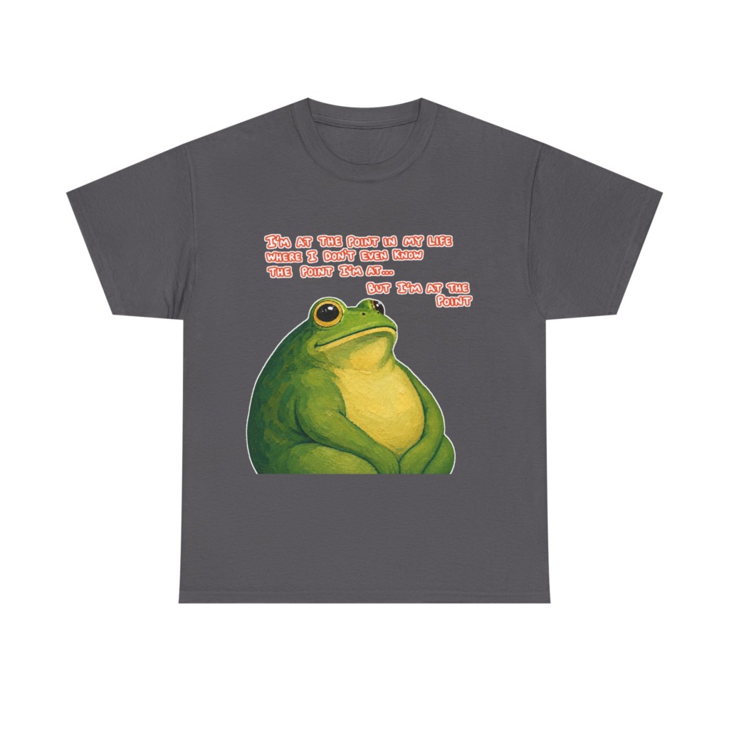 Graphic T-Shirt with Humorous 'I'm At The Point' Frog