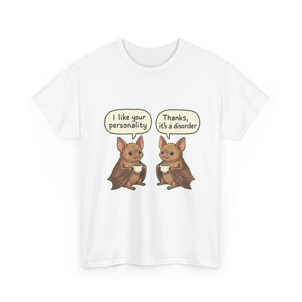 Personality Disorder Bat Coffee Graphic T-Shirt