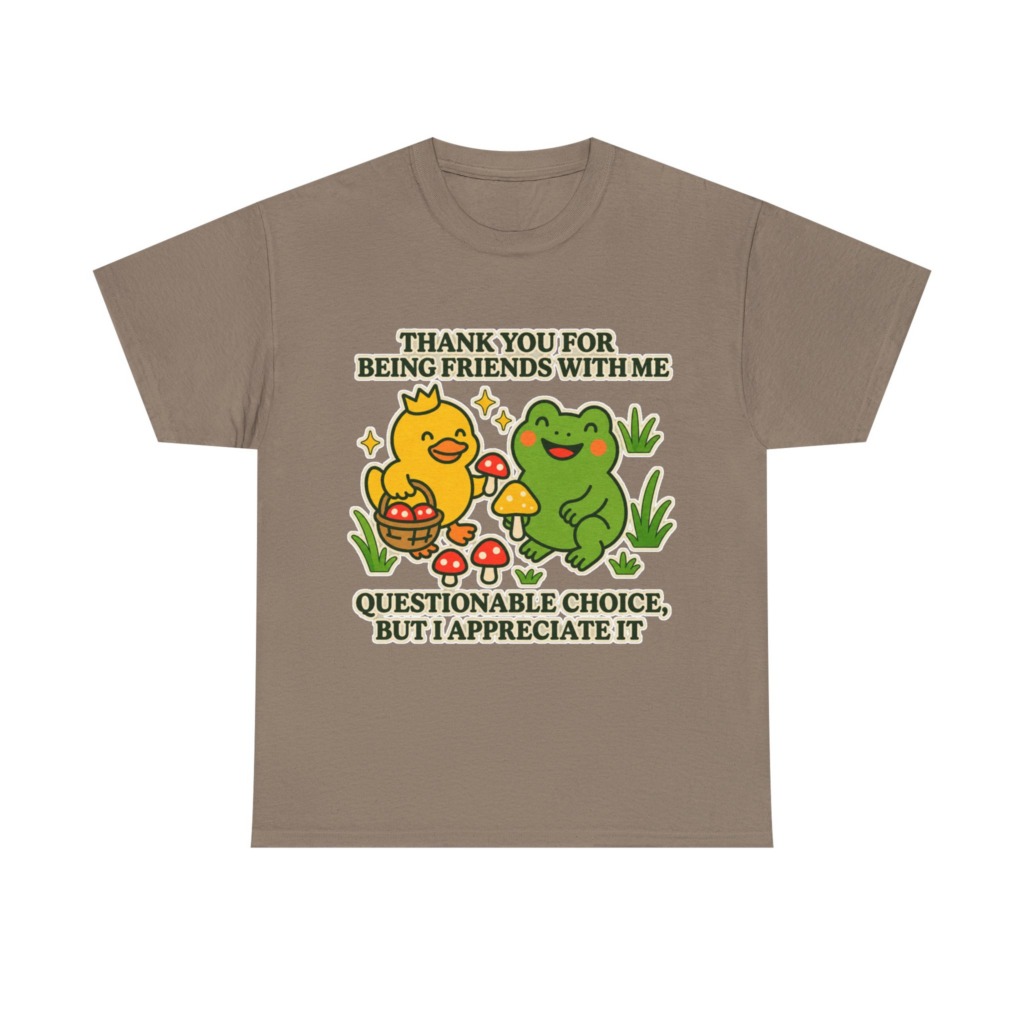 T-Shirt: 'Thank You For Being Friends' Duck & Frog