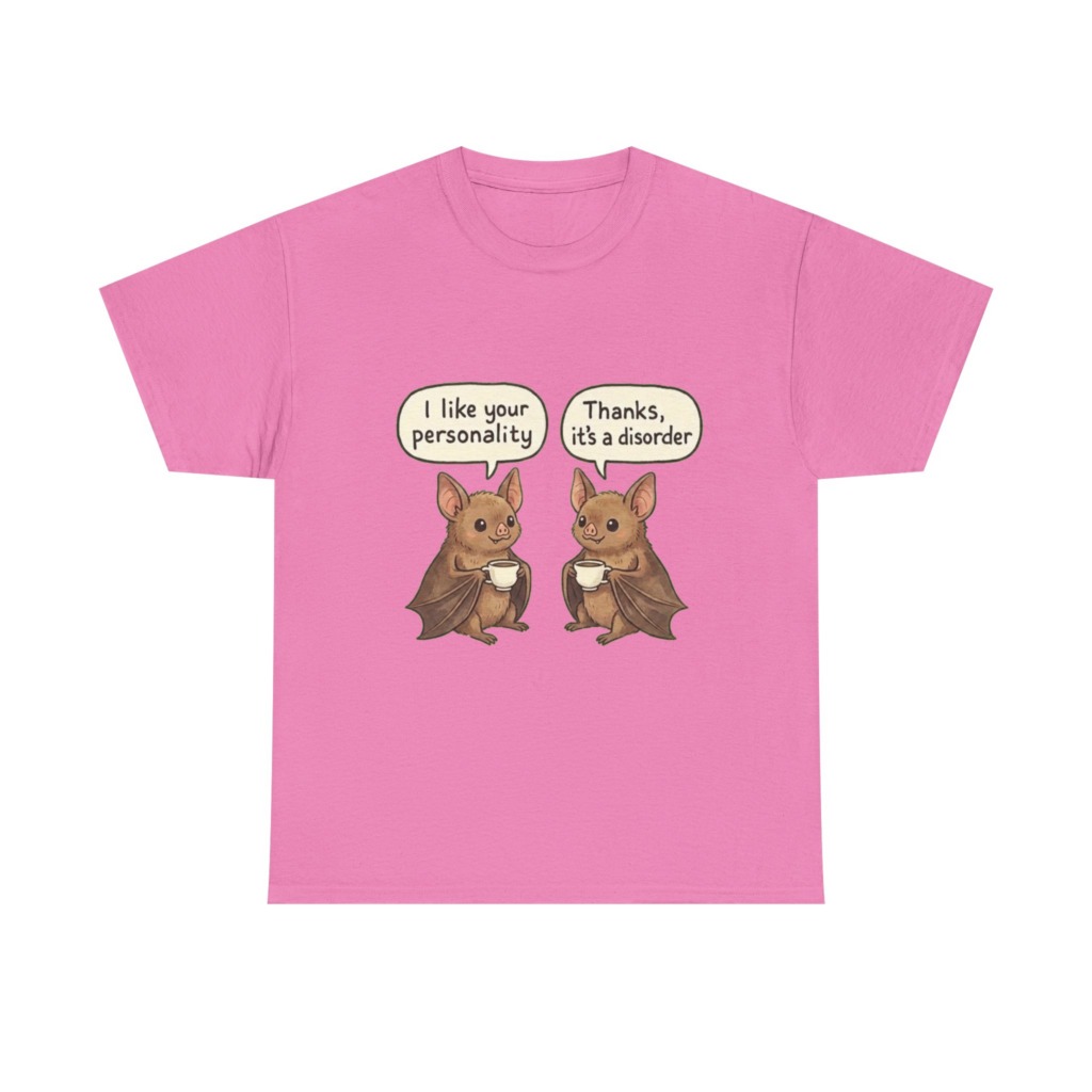 Personality Disorder Bat Coffee Graphic T-Shirt