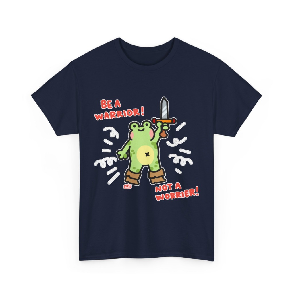 T-Shirt: Be A Warrior Frog With Sword Graphic
