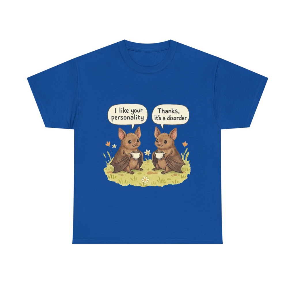 T-Shirt: Funny Bats Personality Disorder Coffee Dialogue