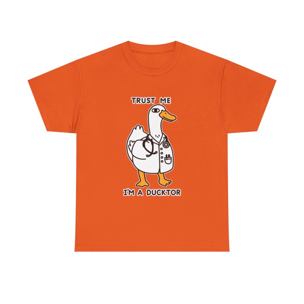 T-shirt with Doctor Duck 'Trust Me, I'm a Ducktor' Print