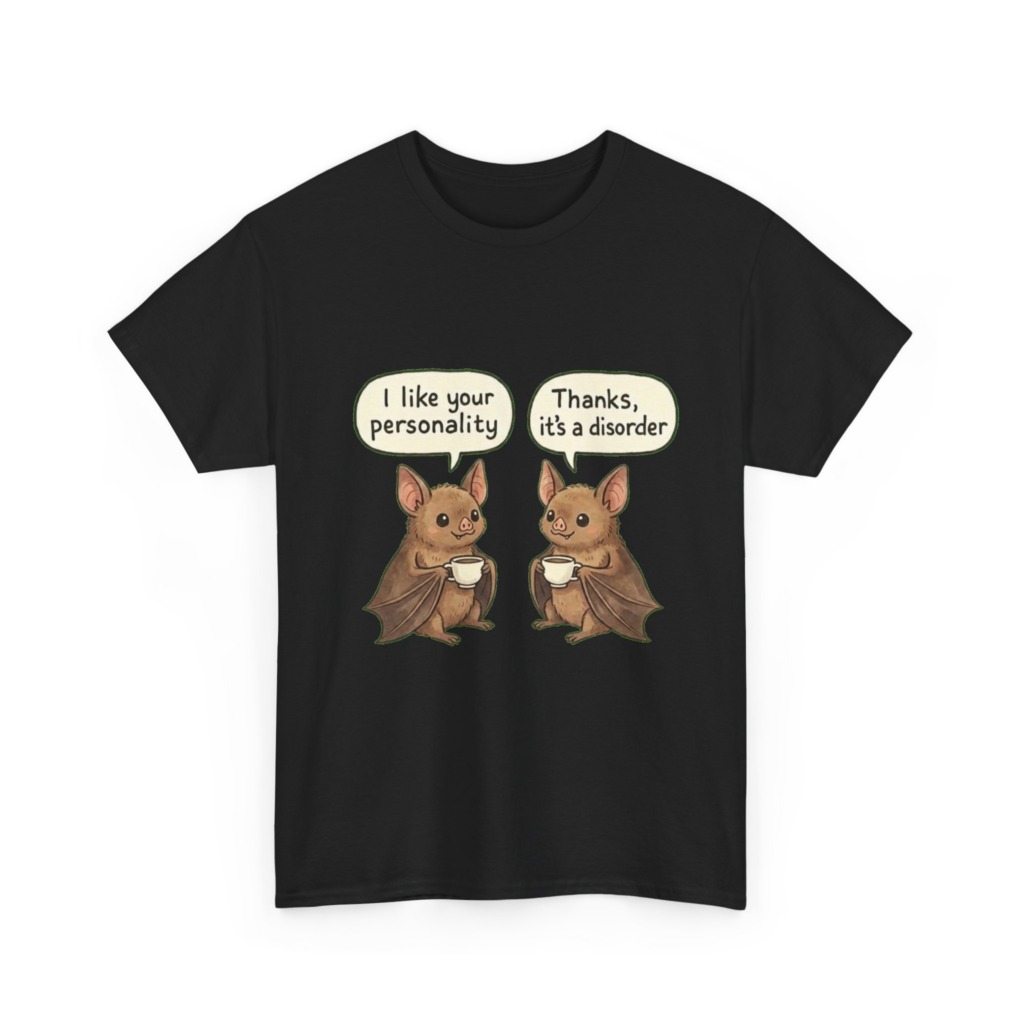 Personality Disorder Bat Coffee Graphic T-Shirt