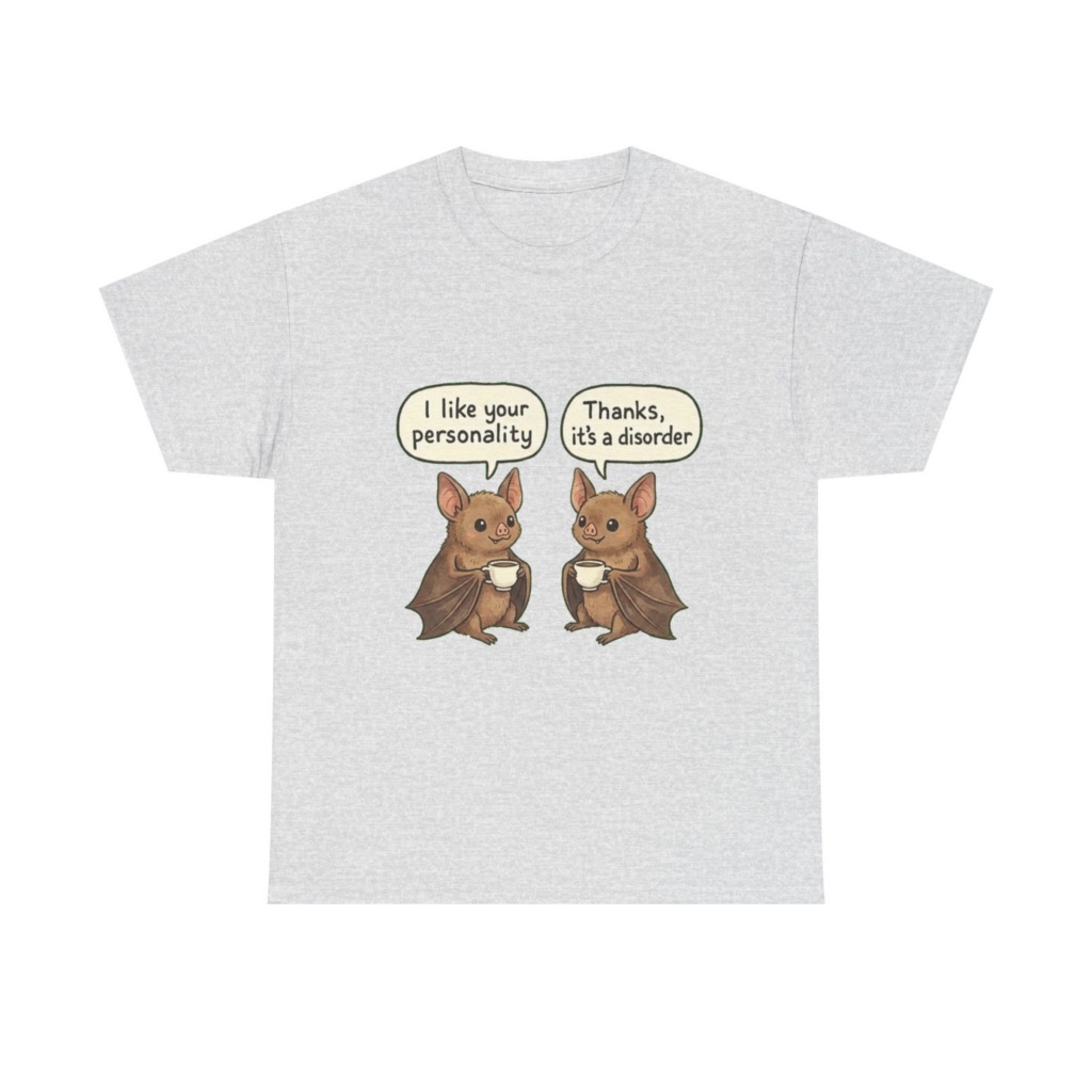 Personality Disorder Bat Coffee Graphic T-Shirt