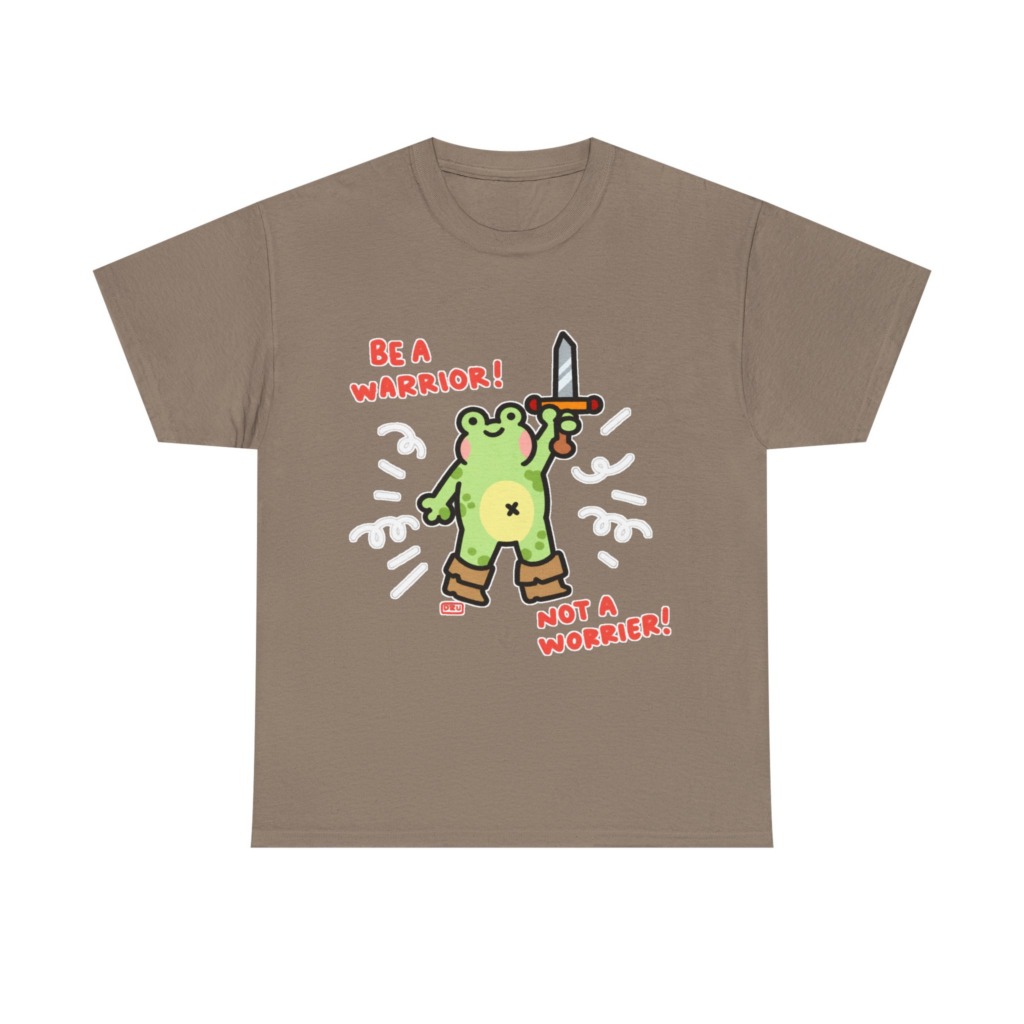 T-Shirt: Be A Warrior Frog With Sword Graphic