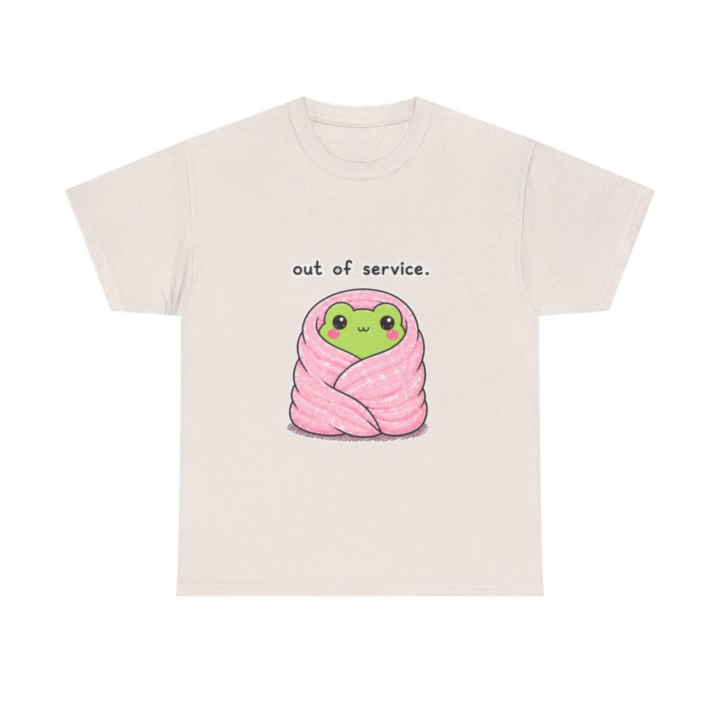 Kawaii Frog 'Out of Service' Graphic Tee