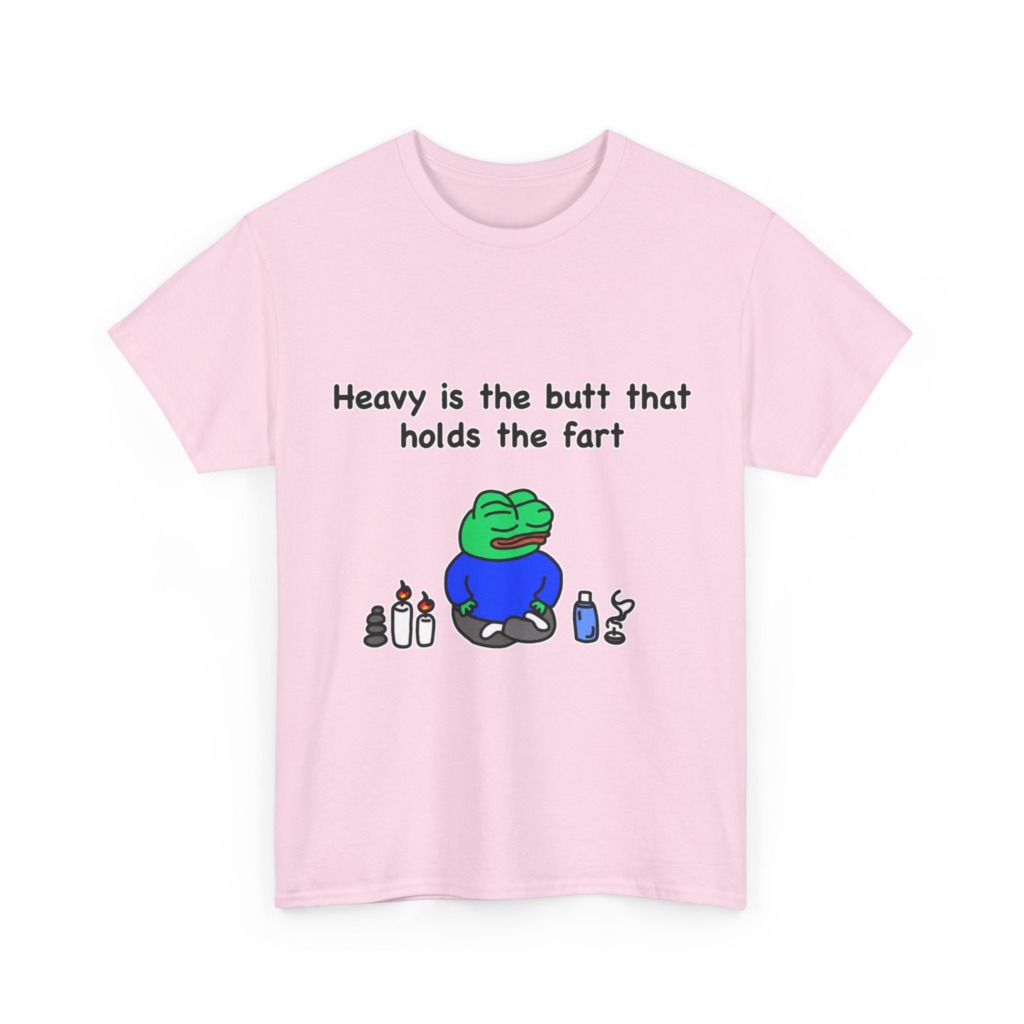 T-Shirt: Meditating Pepe Frog 'Heavy is the Butt'