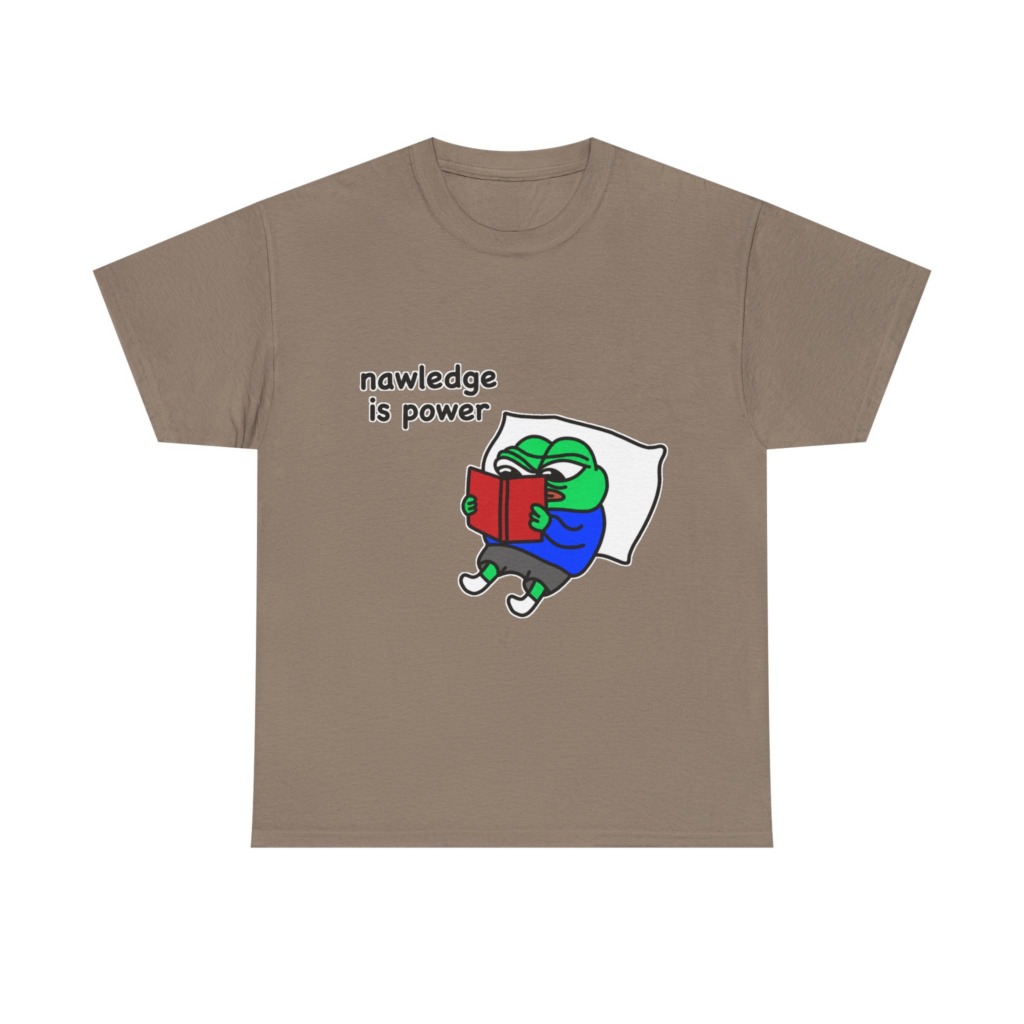 Pepe Frog 'Nawledge is Power' Graphic T-Shirt