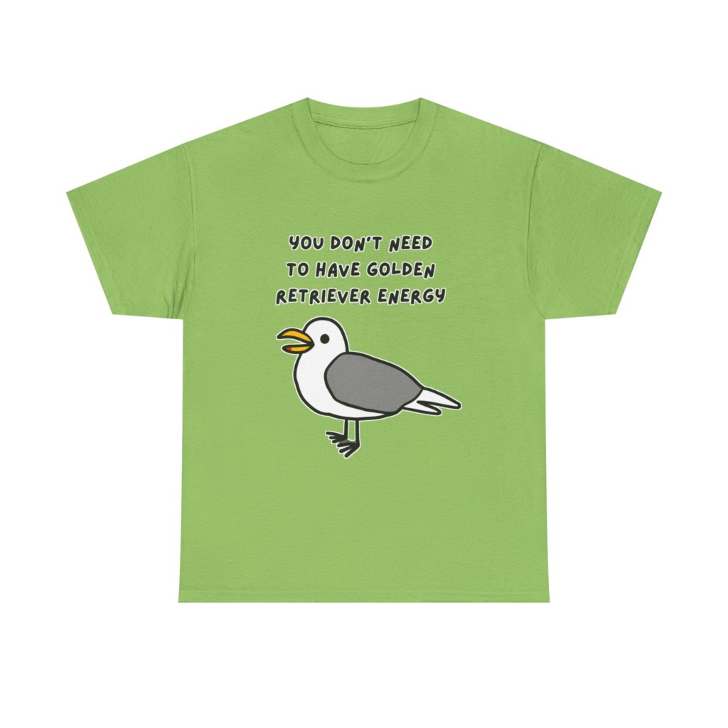 Seagull 'Golden Retriever Energy' Graphic T-Shirt