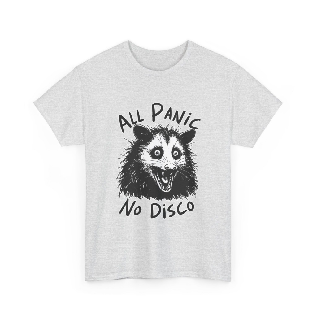 T-Shirt: All Panic No Disco Opossum Graphic