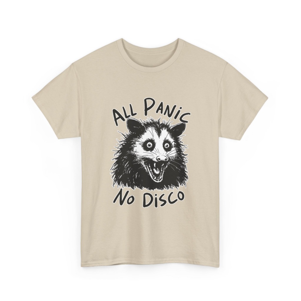 T-Shirt: All Panic No Disco Opossum Graphic