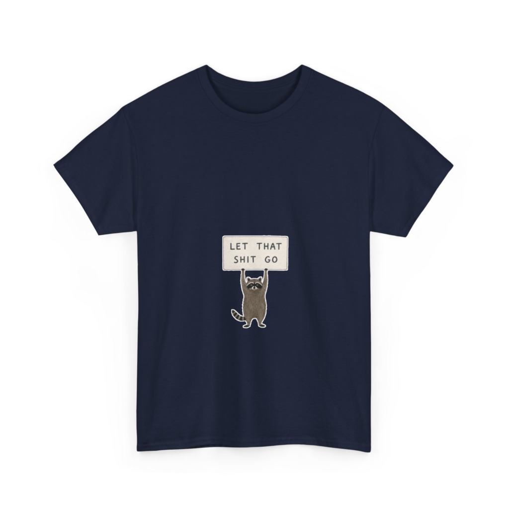 White Raccoon 'Let That Shit Go' Graphic T-Shirt