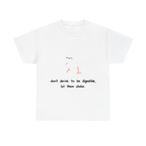 White Happy Blob 'Don't Shrink' Graphic T-Shirt