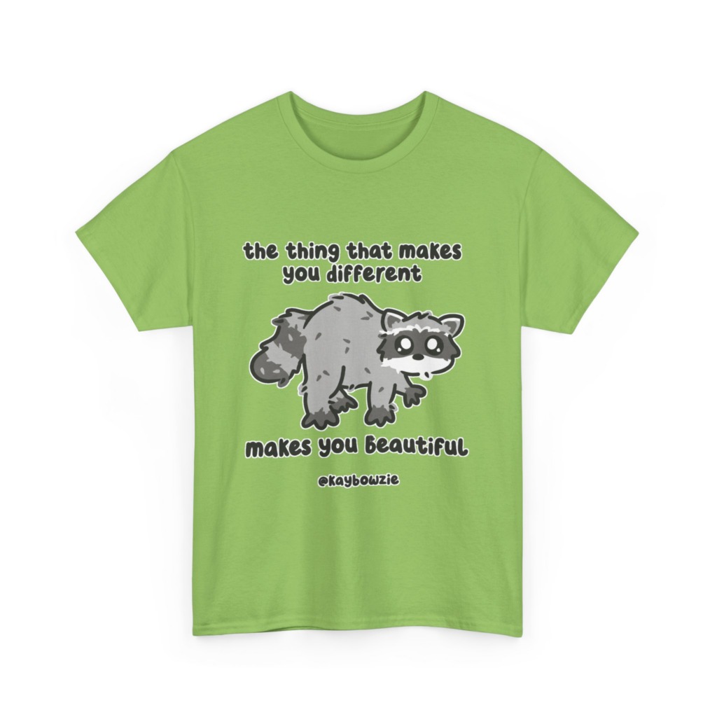 Raccoon 'Different Makes You Beautiful' Graphic Tee