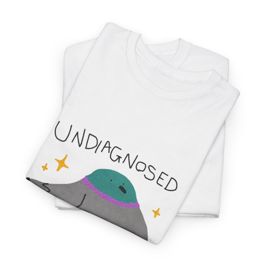 T-Shirt with Pigeon 'Undiagnosed' Graphic