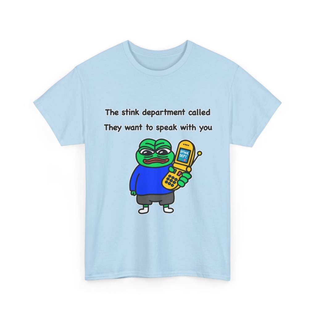 T-Shirt: Pepe Frog 'Stink Department' Call Graphic