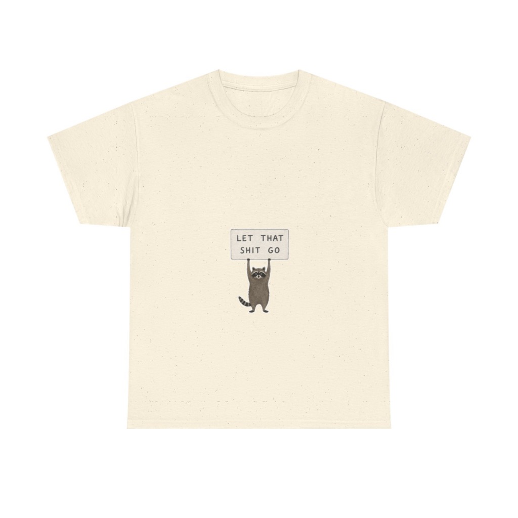 White Raccoon 'Let That Shit Go' Graphic T-Shirt