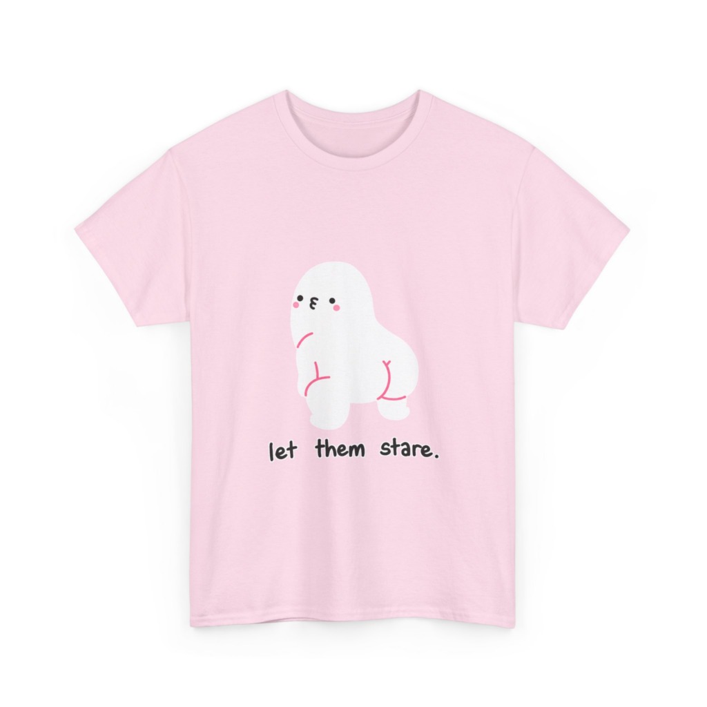 White "Let Them Stare" Creature Graphic Tee