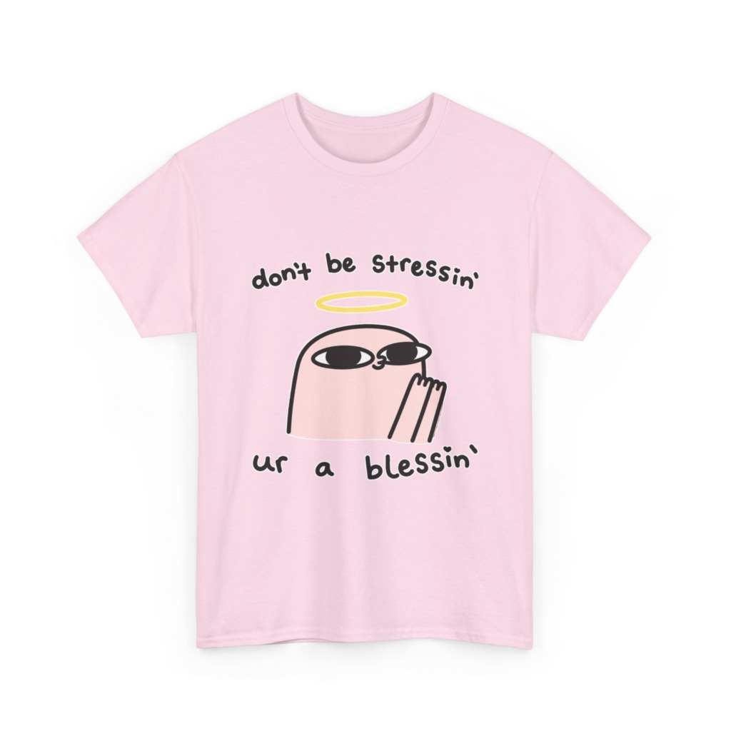 White Halo Blob 'Don't Be Stressin'' Graphic Tee